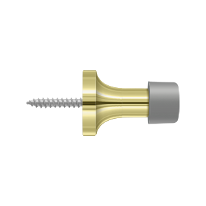 Deltana 1-1/2″ Baseboard Door Bumper Solid Brass, Polished Brass