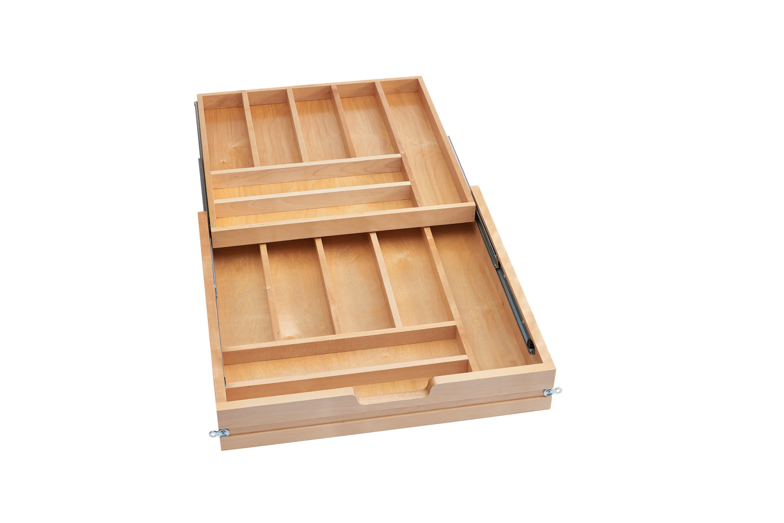 Rev-a-shelf Maple Tiered Cutlery Drawer With Blumotion Soft-Close, 24″