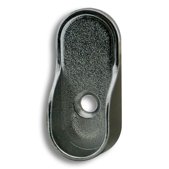EPCO Closet Rod Flange For Oval Rod With Mounting Pins, Polished Chrome