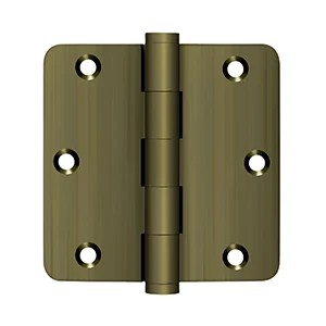 Deltana 3-1/2″ x 3-1/2″ Residential Hinges Antique Brass 1/4″ Radius