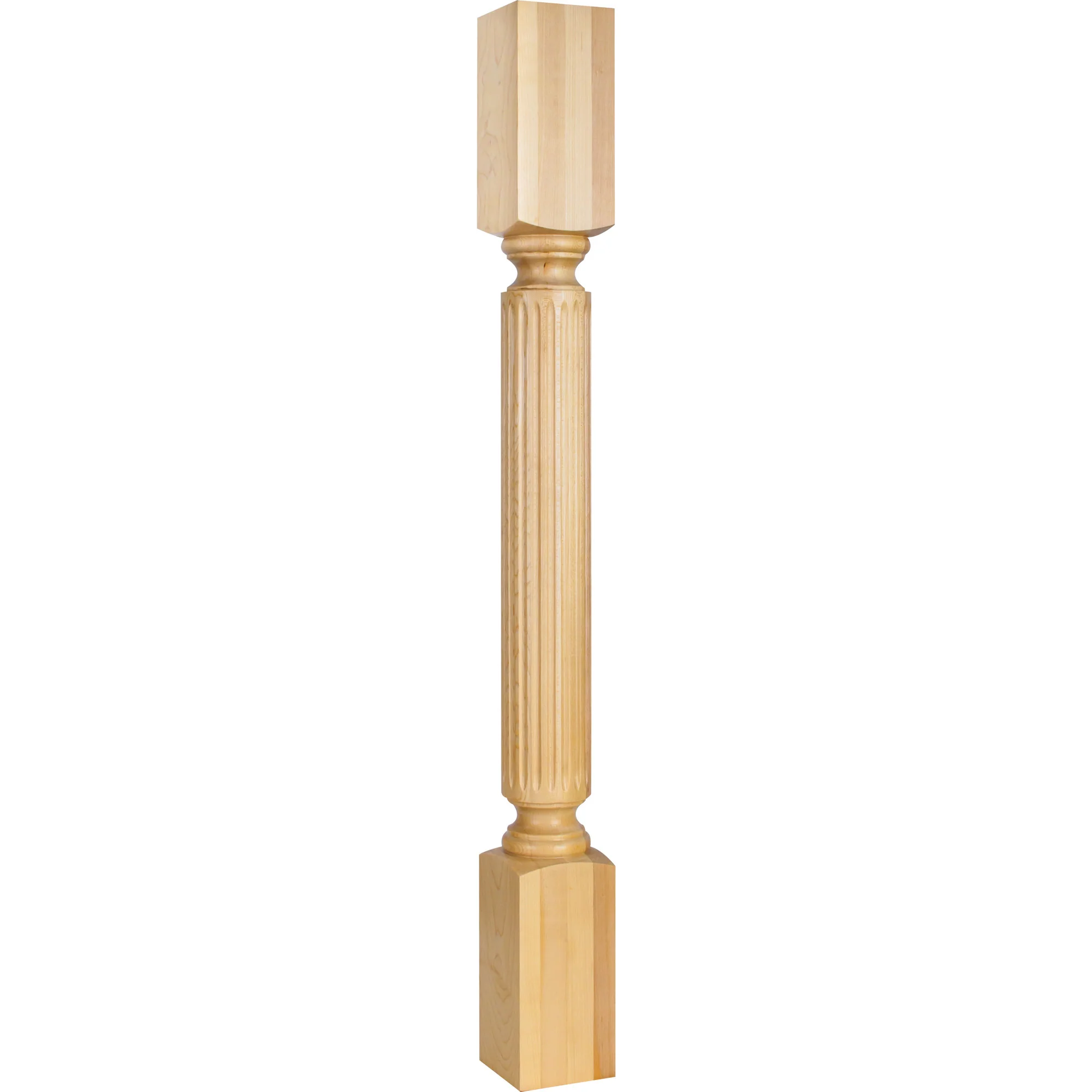 Hardware Resources Fluted Turned Post Hard Maple 3-1/2″ Width