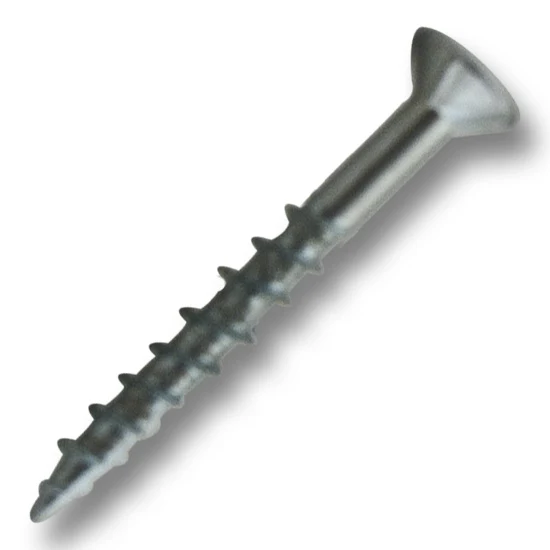 #8 Screw Flat Head With Nibs Combo Drive Coarse Thread Type 17 Point 1-1/2" Zinc, Multiples of 100