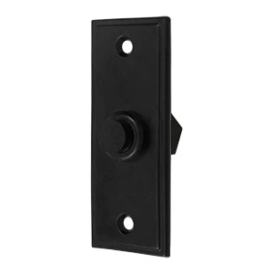 Deltana Bell Button Rectangular Dimensions 3-1/3″ x 1-1/3″ Black Contemporary Style