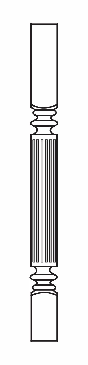 Contemporary Turnpost 3 W X 34-1/2 H X 3 D – Essex Oak by JSI