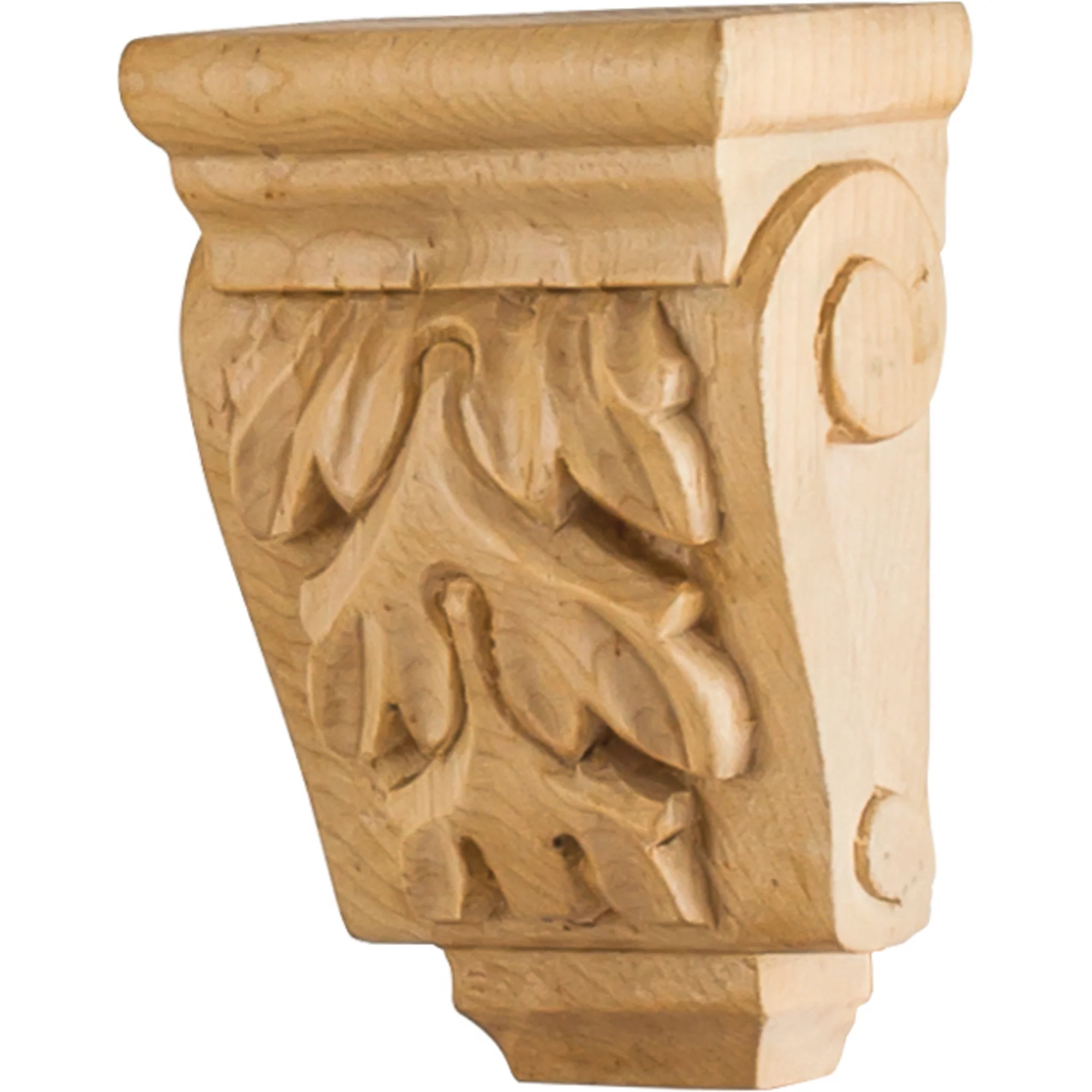 Hardware Resources Mini Acanthus Corbel Rubberwood 4-1/4″ Length