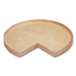 Rev-a-shelf Lazy Daisy Kidney Single Shelf Wood Lazy Susan, 32″