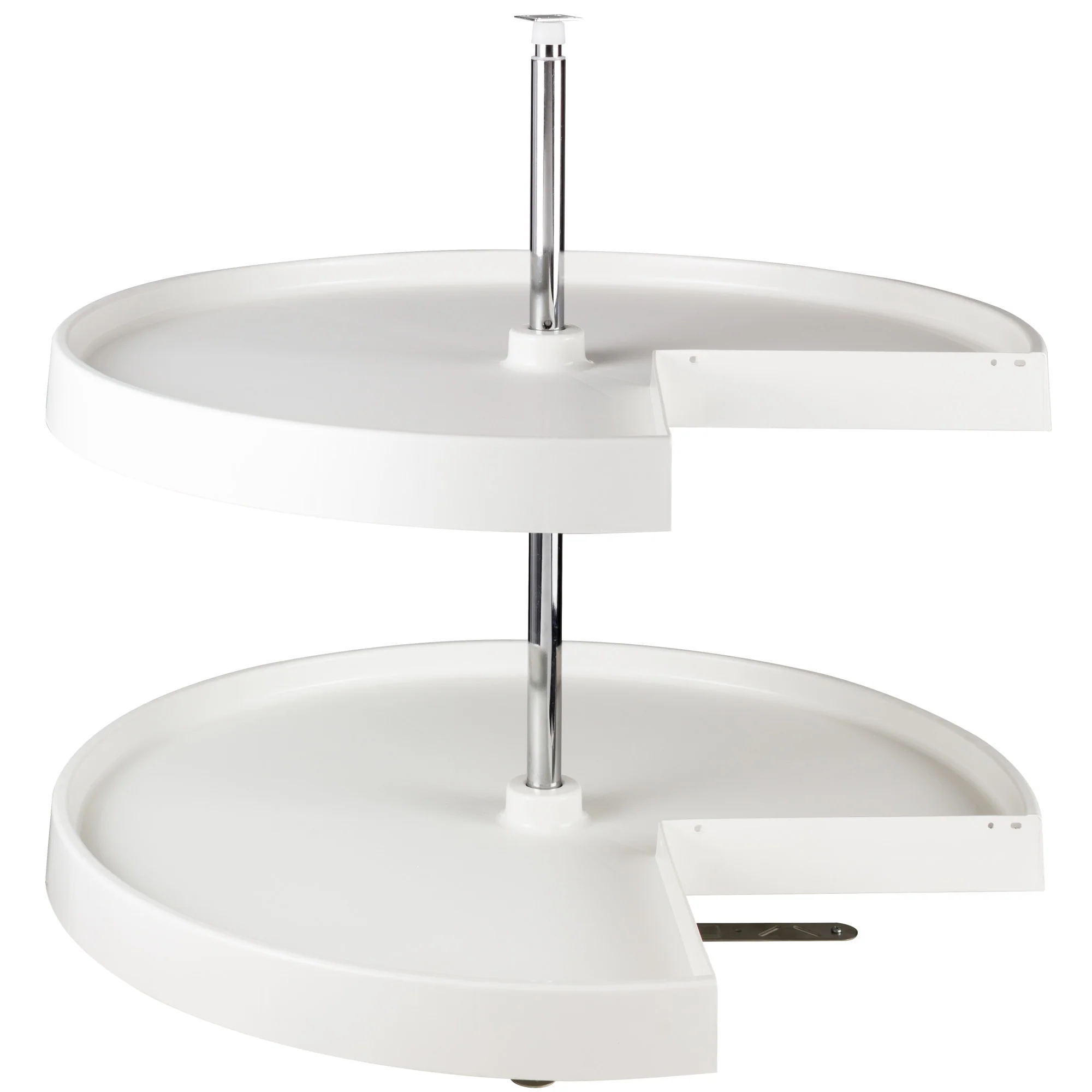 Hardware Resources Pie-Cut 2 Shelf Plastic Lazy Susan Set 28″ Diameter