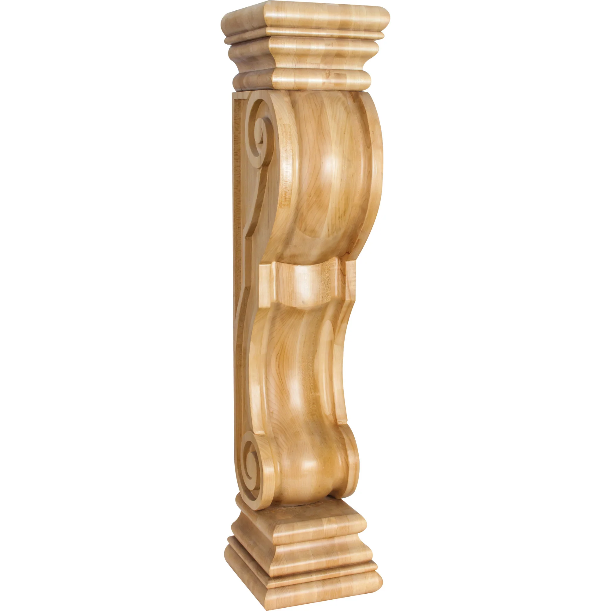 Hardware Resources Rounded Scroll Fireplace Corbel Cherry 36″ Length