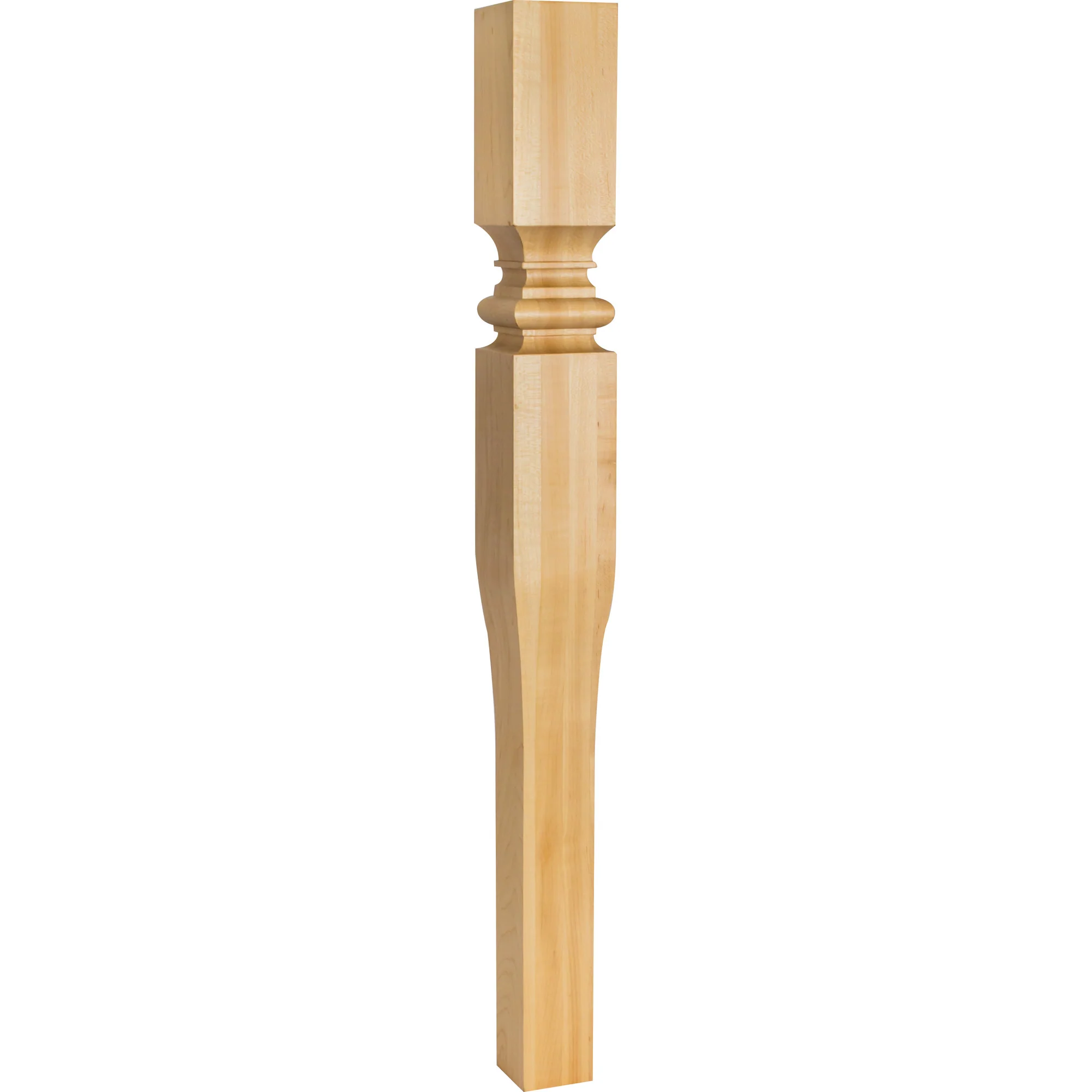 Hardware Resources Tapered Art Nouveau Post Rubberwood 35-1/2″ Length 3-1/2″ Width