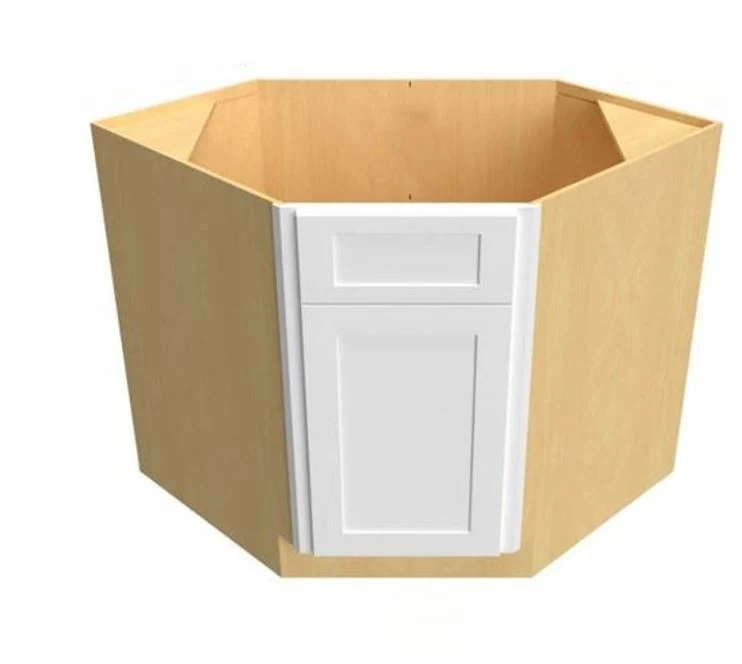 Diagonal Sink Base 36 W X 34-1/2 H X 24 D – Luna Oak by Fabuwood