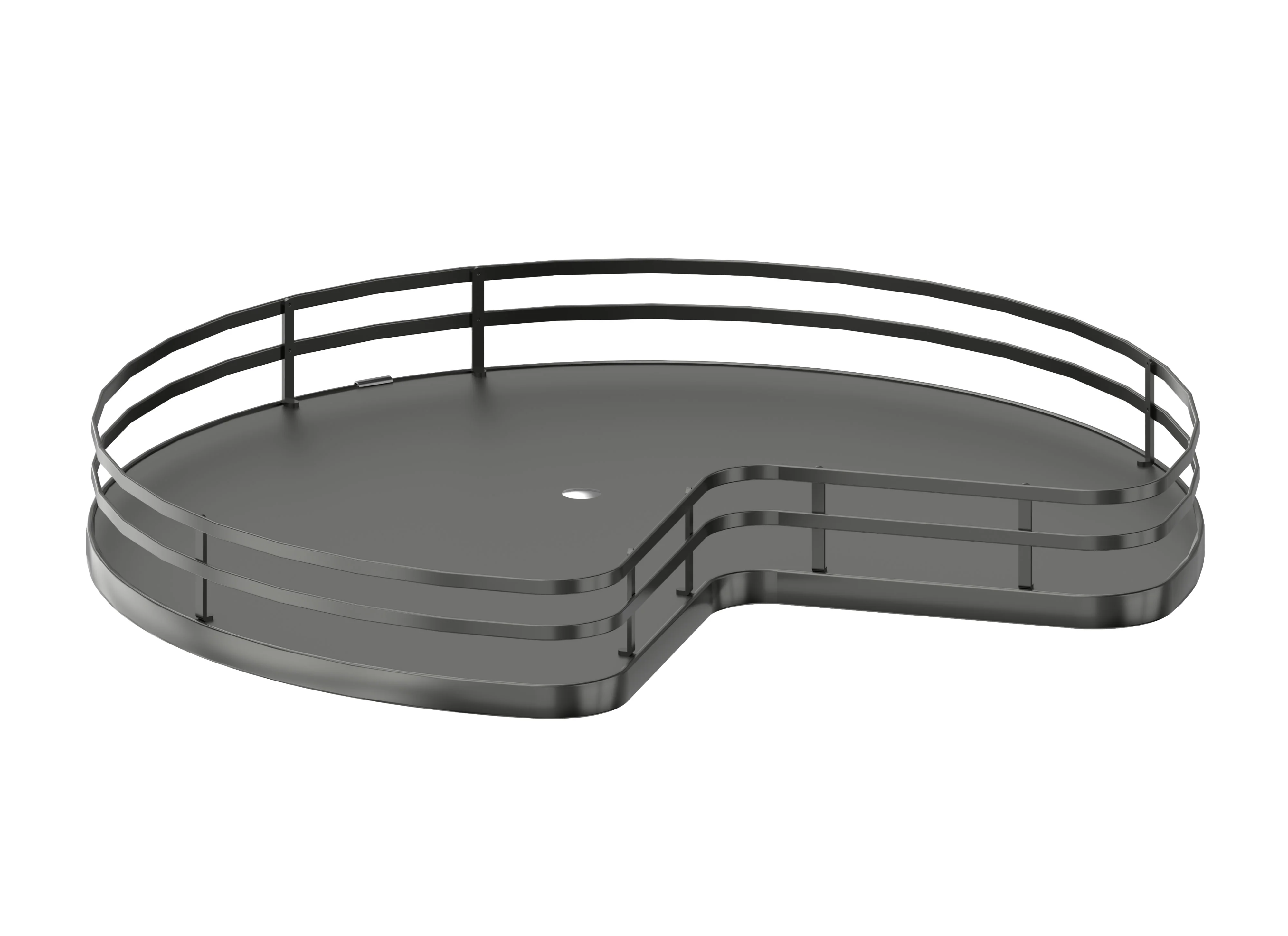 Rev-a-shelf Solid Bottom Kidney-Shaped Lazy Susan, 28″