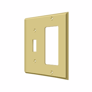 Deltana Switch Plate Switch/ Rocker Polished Brass Single Style