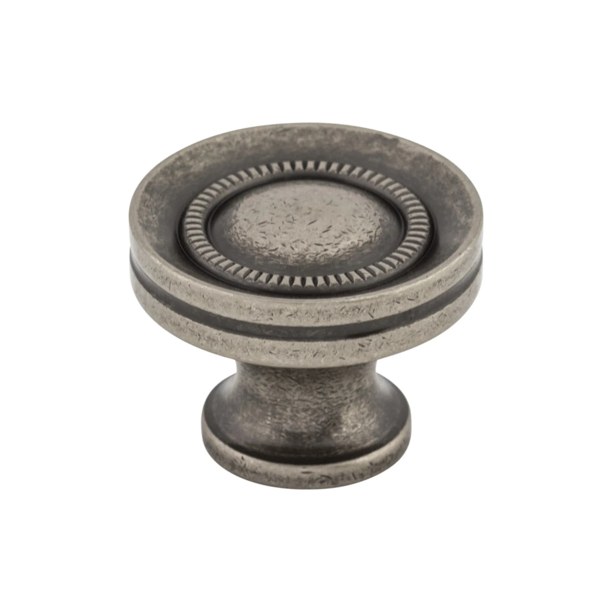Top Knobs Somerset Knob Antique Pewter 1-1/4″ Diameter Button Faced Style