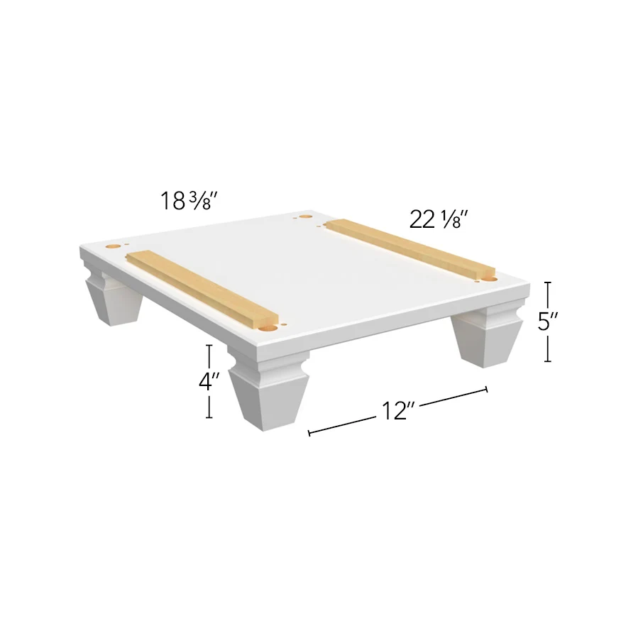 Vanity Platform Shaker w/ Cove Feet 18-3/8 W X 5 H X 22-1/8 D – Luxe Oak by Fabuwood
