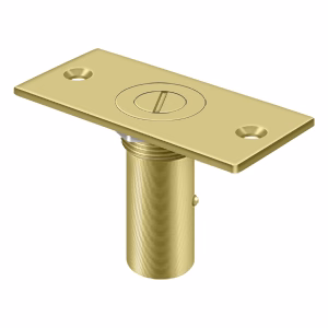 Deltana Dust Proof Strike With Safety Lock, Polished Brass
