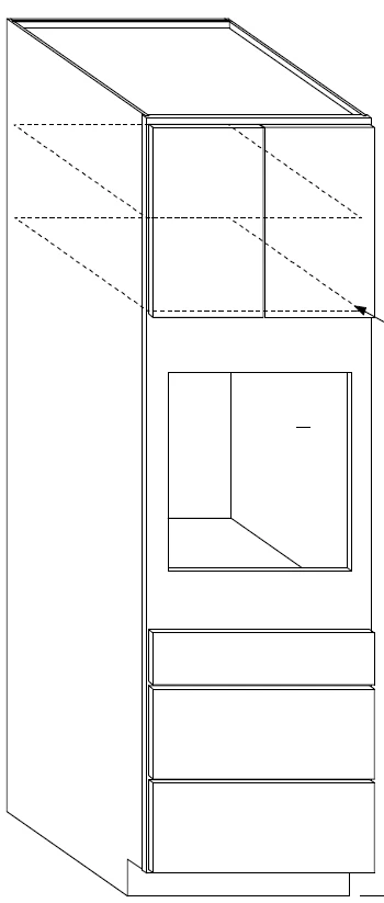 Single Oven Cabinet 31-1/2 W X 93 H X 24 D – Teton Paint by Legend