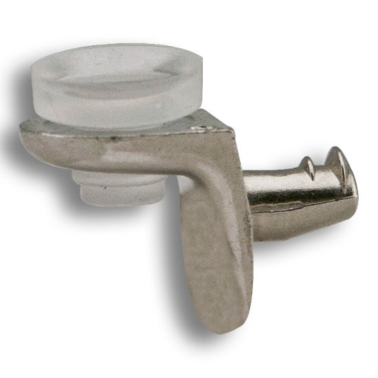Shelf Support, Nickel, 5 Mm Shank Size 2M/Box Zinc Die-Cast W/Suction Cup