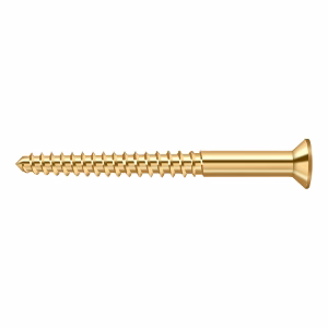 Deltana #12 Solid Brass Wood Screw 2-1/2″ Length PVD
