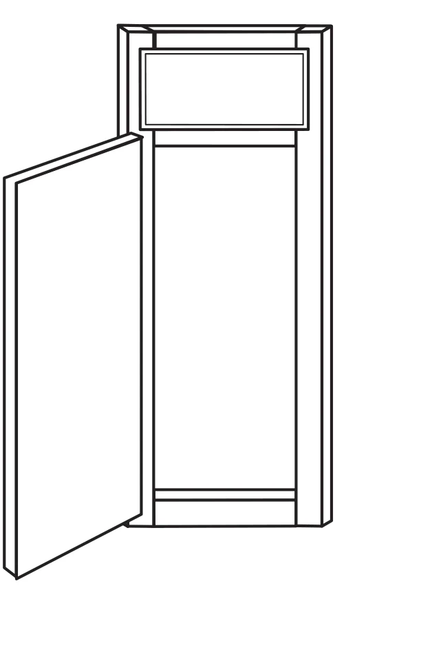 Corner Sink Front front only – no cabinet box – Nantucket Linen by Horning