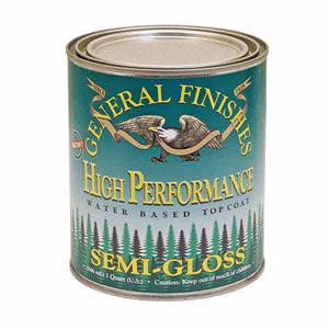 General Finishes High Performance Polyurethane Topcoat, Semi-Gloss, Quart