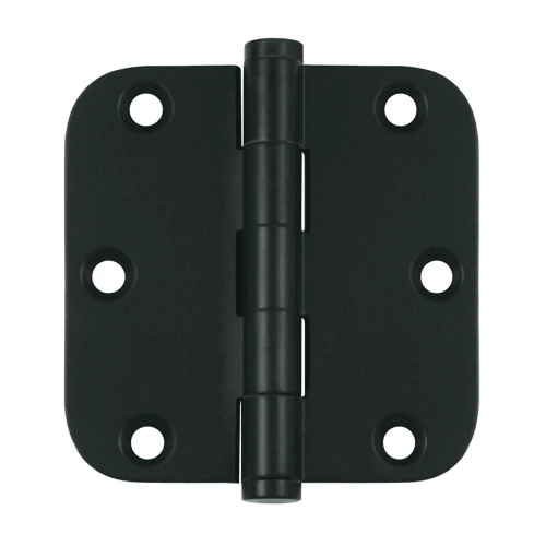 Deltana 3-1/2″ x 3-1/2″ Residential Hinges Black 5/8″ Radius