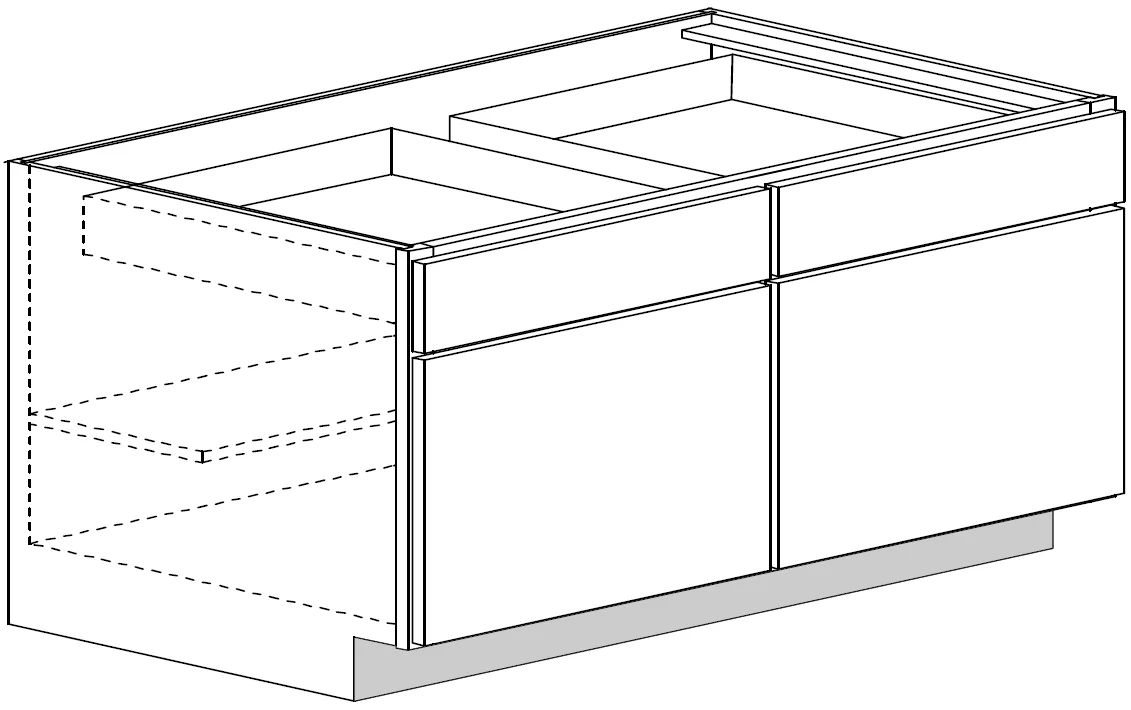 Base Cabinet 42 W X 32-1/2 H X 24 D (4-1/2 inch toe) – Rainier Paint by Legend