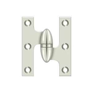 Deltana 2″ Length, 2-1/2″ Height Olive Knuckle Hinge, Polished Nickel, Right