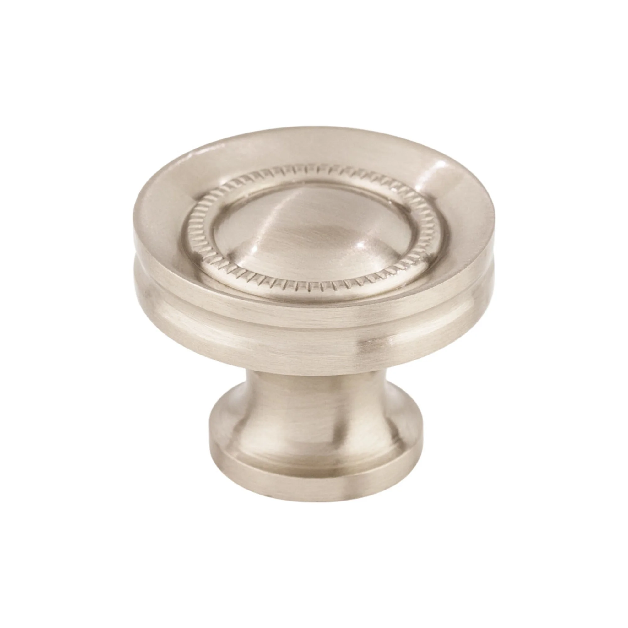 Top Knobs Asbury Knob Satin Nickel 1-1/4″ Diameter Button Faced Style
