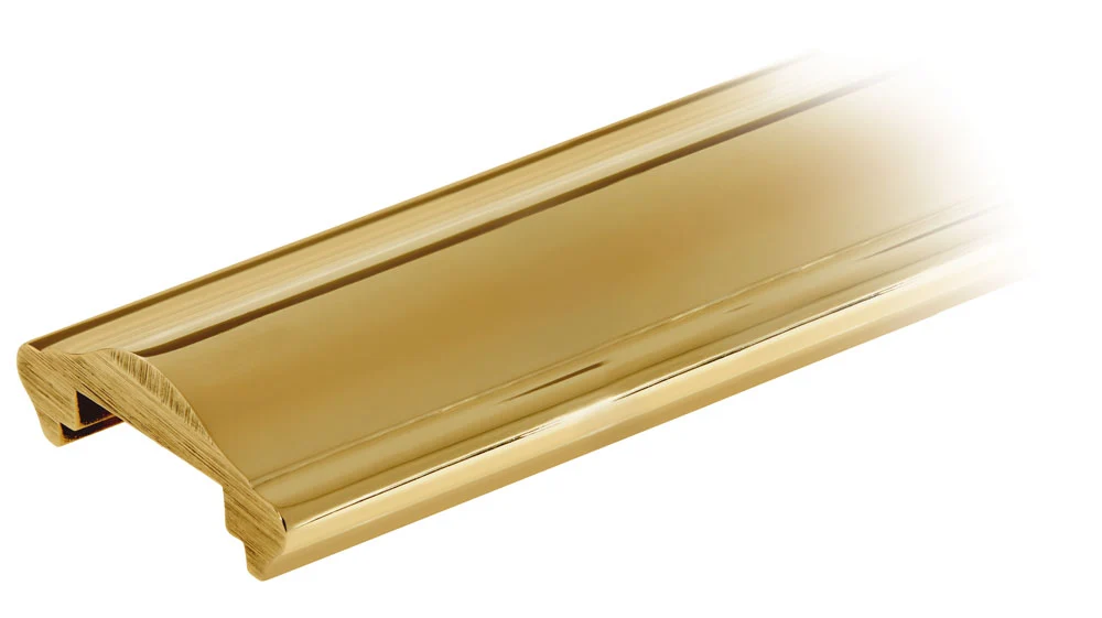 Cap Rail Polished Brass