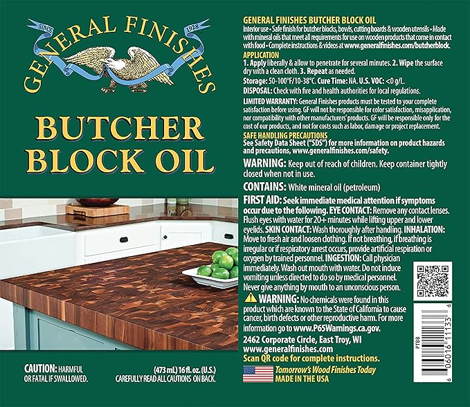 General Finishes Butcher Block Oil Gallon