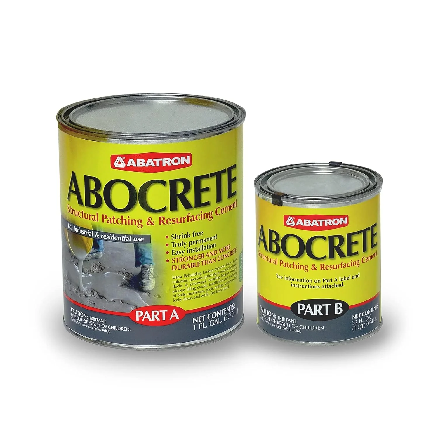 ABOCRETE Kit Light Gray- 1 Gallon Resin , 1 Quart Hardener , 1 Empty Bottle