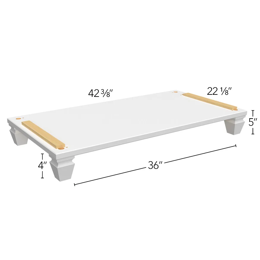 Vanity Platform Shaker w/ Cove Feet 42-3/8 W X 5 H X 22-1/8 D – Luna Oak by Fabuwood