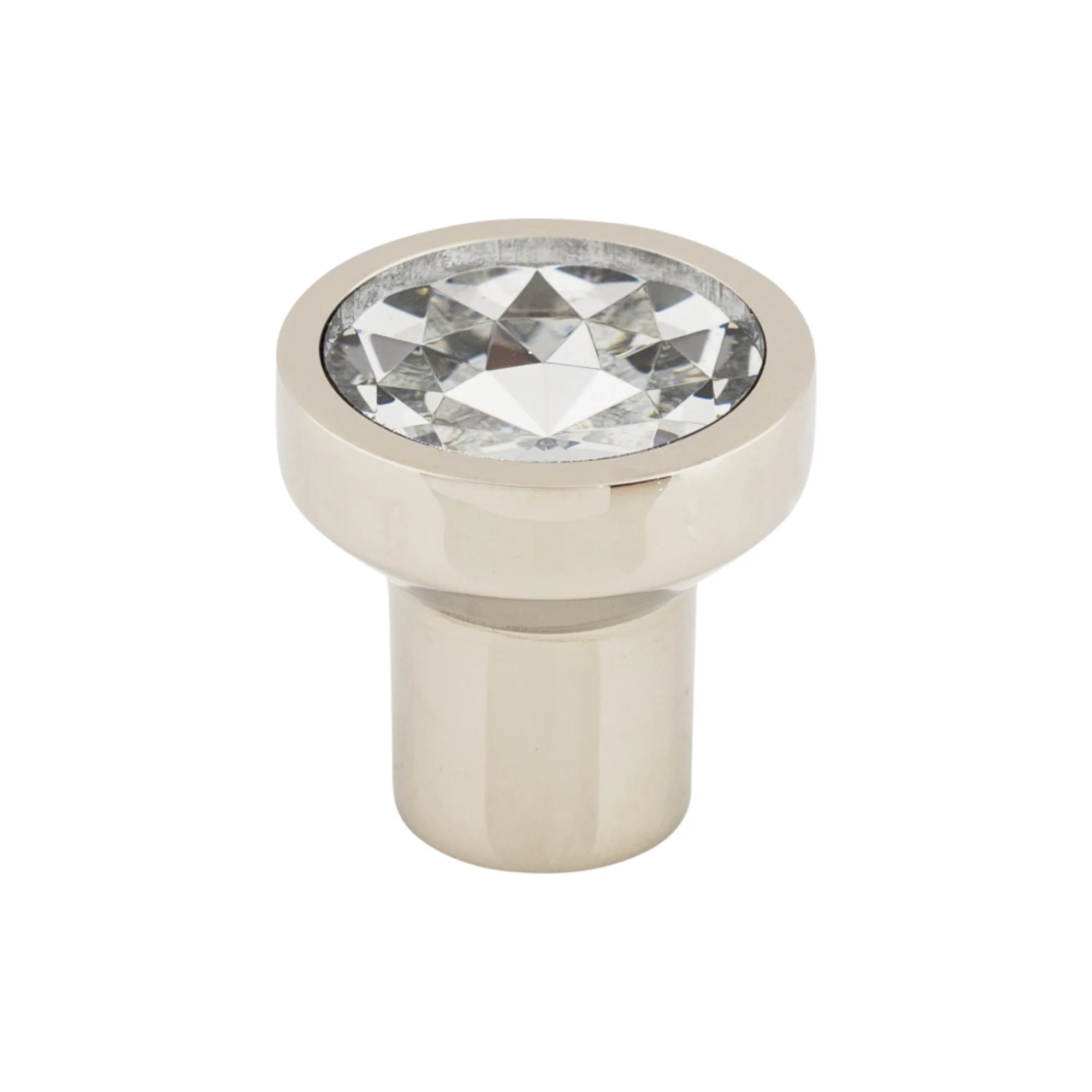 Top Knobs Barrington Knob Polished Nickel 1-1/8″ Diameter Wentworth Crystal Style