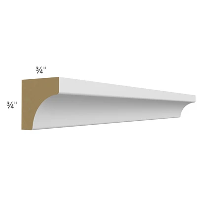 Inside Corning Moulding 3/4 H X 3/4 D X96 L – Hallmark Frost by Fabuwood