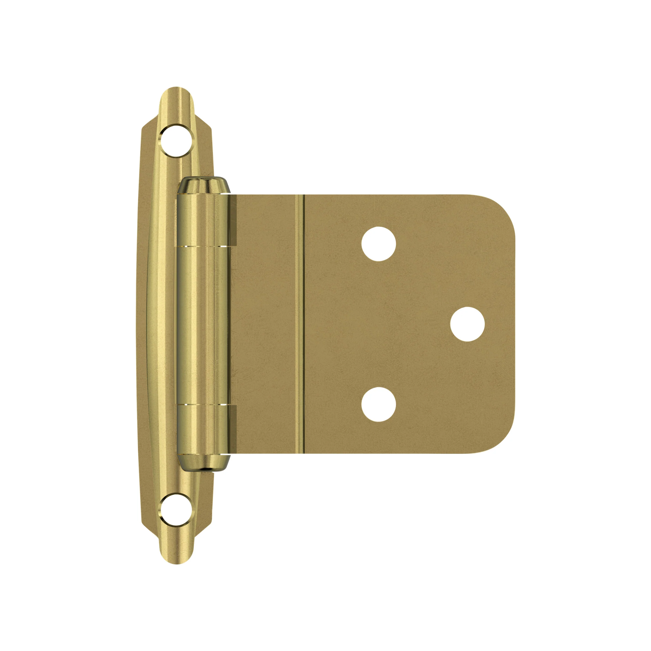 Amerock Self-Closing Hinge 3/8″ Inset Face Mount, Polished Brass