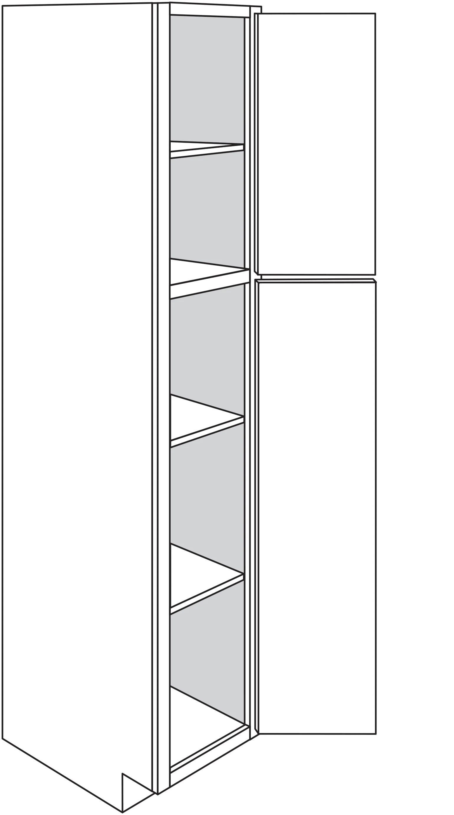 Pantry Cabinet 18 W X 84 H X 24 D – Nantucket Linen by Horning