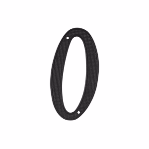 Deltana 4" Numbers Zinc Die-Cast Black Black Packed