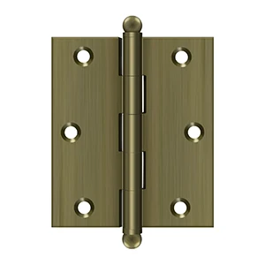 Deltana 3″ x 2-1/2″ Hinge With Ball Tips, Antique Brass