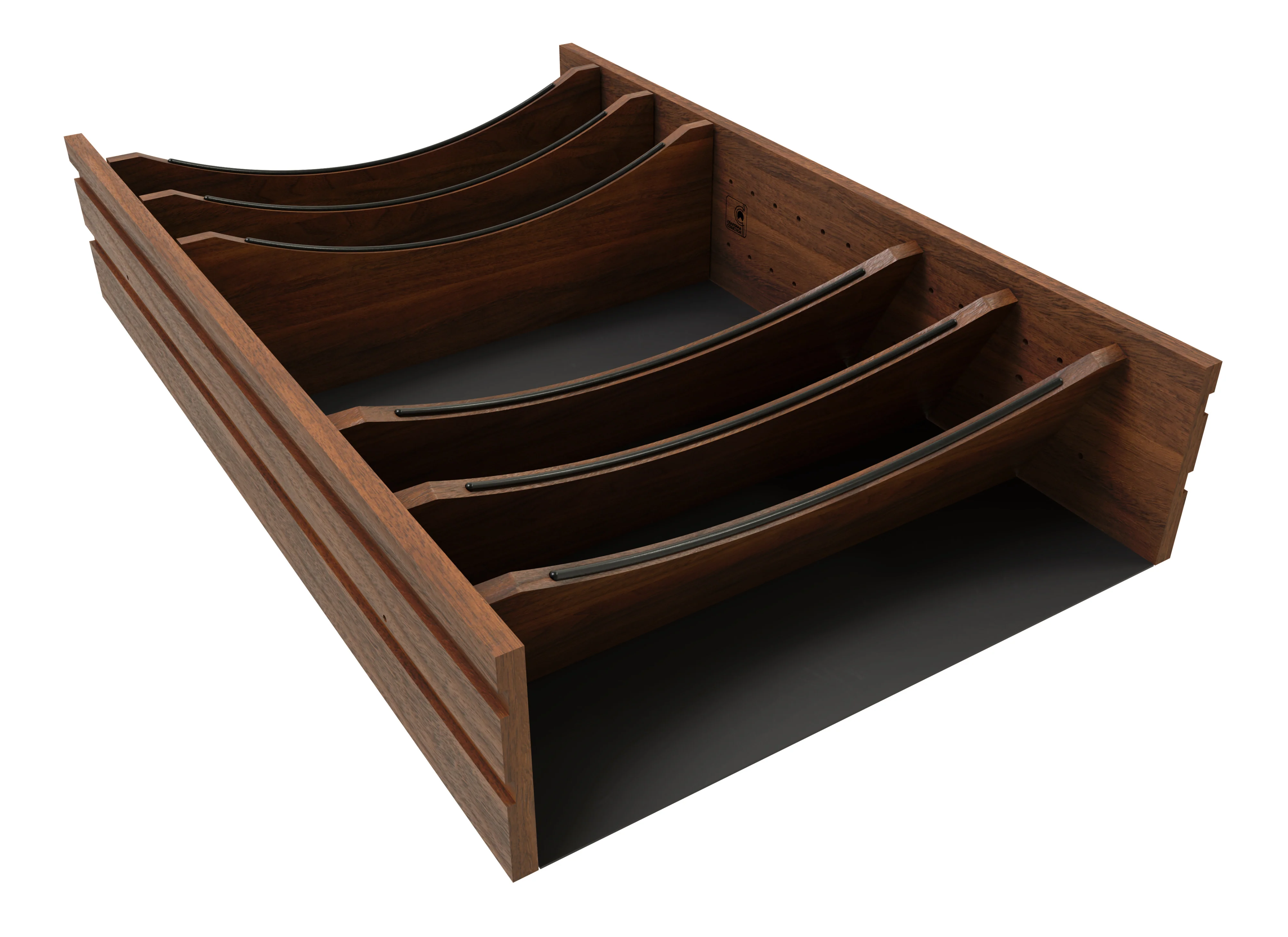 Craftsman Collection Adjustable Deep Drawer Divider Insert With Black Accents