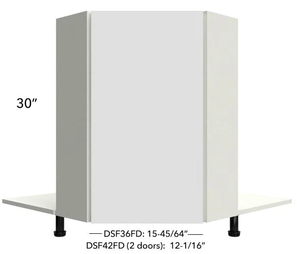 Corner Sink Base 42 W X 34-1/2 H X 24 D (full height door) – Illume Tuscany by Fabuwood