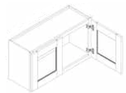 Wall Cabinet w/ Glass Door 36 W X 18 H X 12 D – Contemporary by TA Cabinetry