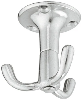 Ceiling Mounted Hook, Rotating, Aluminum Triple Prong, 53 mm x 55 mm x 53 mm, Multiples of 50