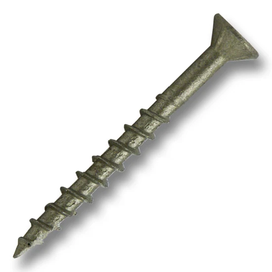 #8 Flat Head Screw With Nibs #2 Square Coarse Double Auger Type 17 Point