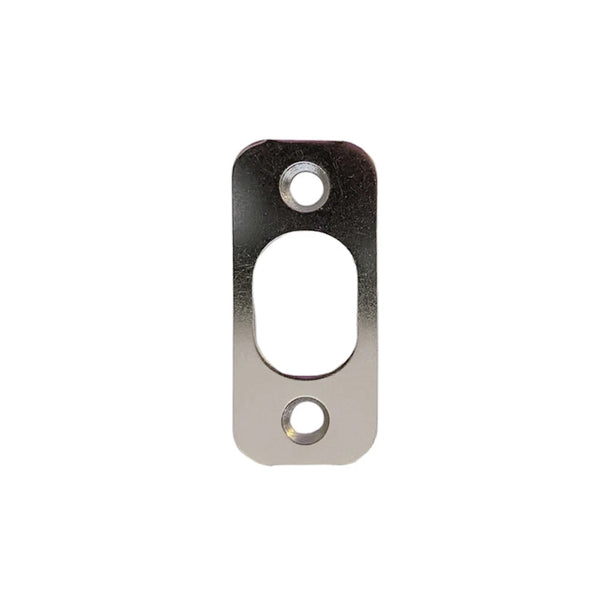 Brushed Nickel deadbolt strike plate